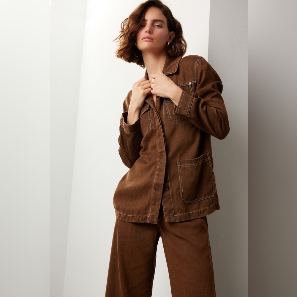 Rodebjer Marmise Brown Corduroy Jacket Size XL - Picture 4 of 11